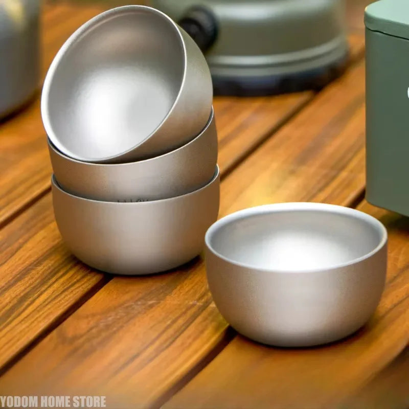 Pure Titanium Double-Layer Camping Cup 50ml | Coffee & Tea