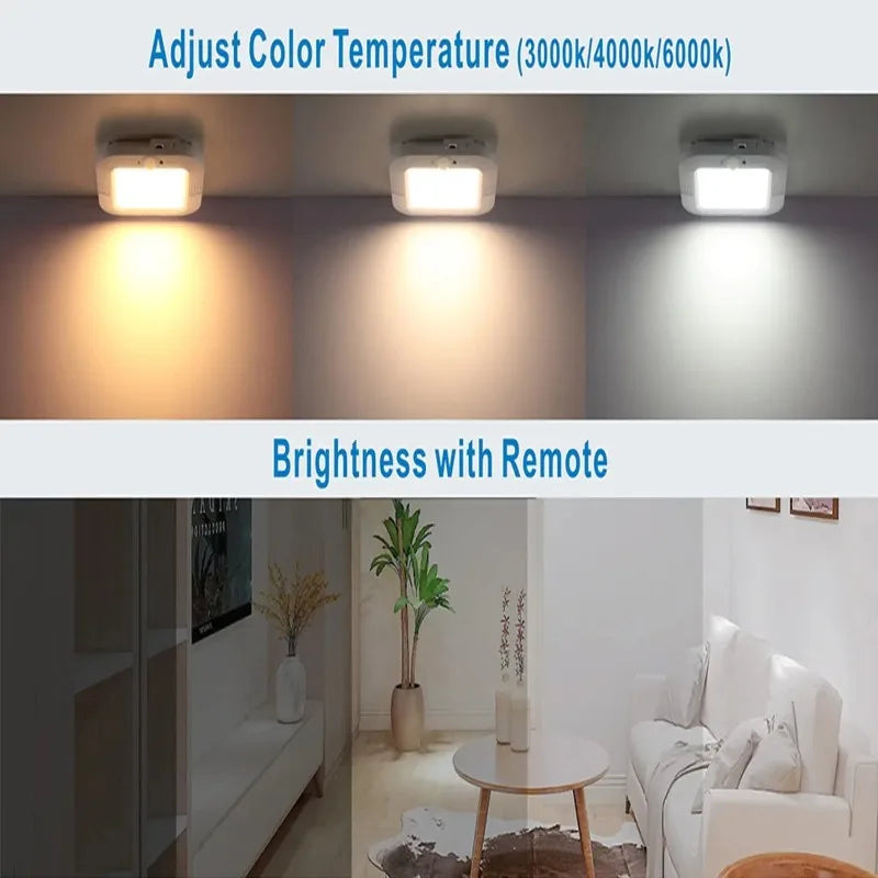 Wireless Motion Sensor Ceiling Light | Rechargeable LED, IP44