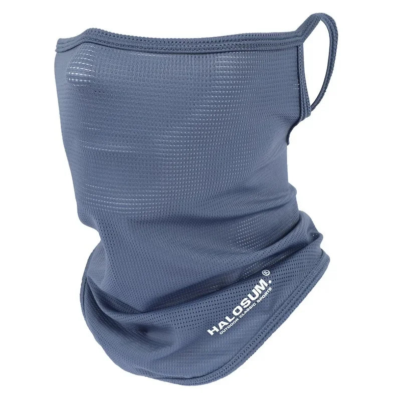 Summer Men's and Women's Ice Silk Veil Sunshade Breathable Outdoor Neck Protection Cycling Mask Half Face Style Peaceful Pleasures Health and Wellness