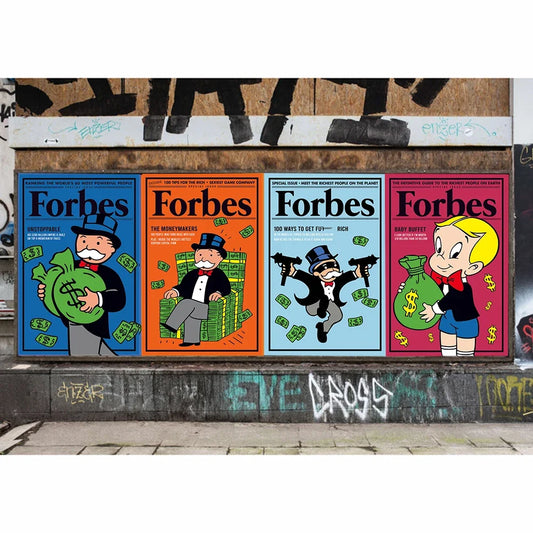 Modern Pop Poster Monopoly Little Richie Street Wall Art Forbes Canvas Painting Prints Pictures For Living Room Home Decor Peaceful Pleasures Health and Wellness