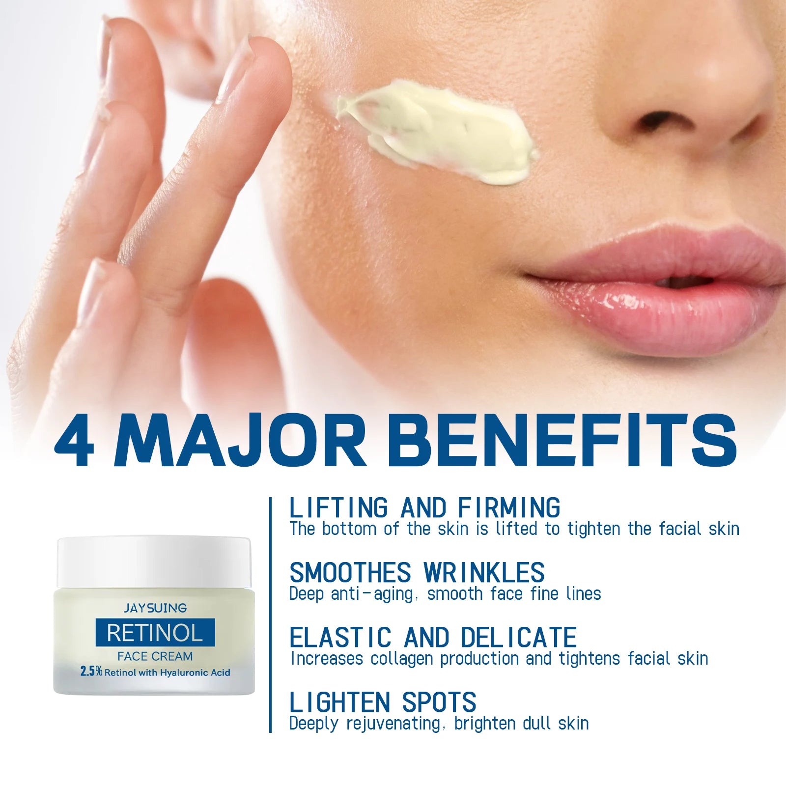 Retinol Firming Face Cream Reduce Lines Restores Cell Elasticity Improve Skin Relaxation Brighten Moisturizing Skincare Cream Peaceful Pleasures Health and Wellness