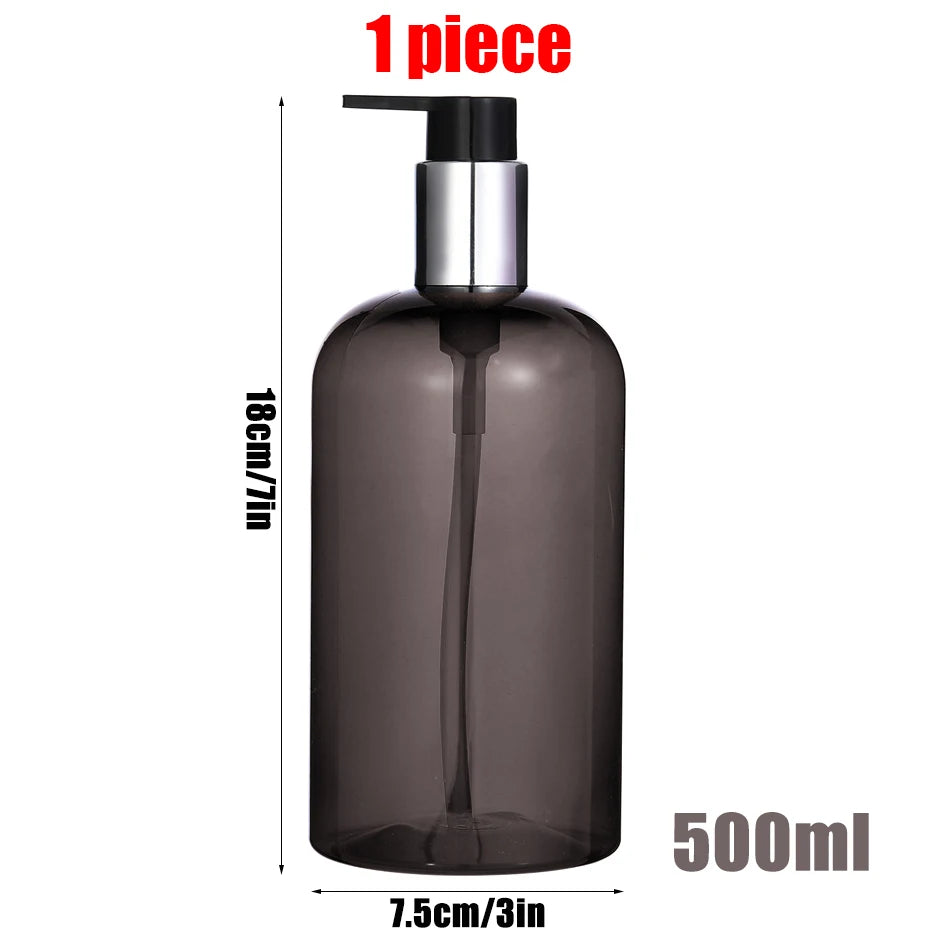 Refillable Shampoo and Conditioner Dispenser Shampoo Bottles with Pump Waterproof Labels Chic Shower Soap Dispenser Peaceful Pleasures Health and Wellness 1pc black bottle