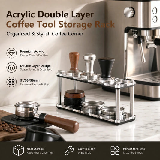 Acrylic Tamping Station Coffee Portafilter Rack Tamper Holder Distributor Holder Station for 51/53/58mm Coffee Accessories Peaceful Pleasures Health and Wellness