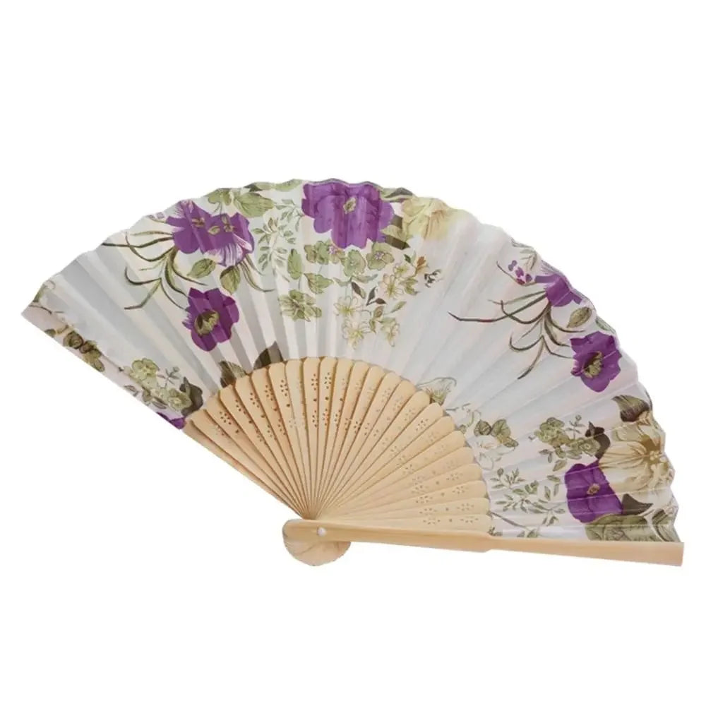 Colorful Bamboo Folding Fan – Wedding Gift & Photo Prop