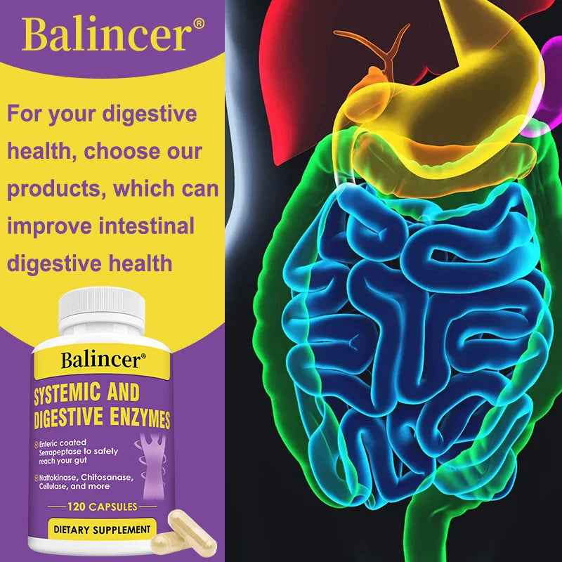 Balincer Systemic Digestive Enzymes – 120 Capsules | Gut Health
