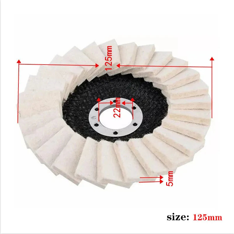 115 Wool Felt Polishing Pad Sturdy Angle Grinder Louver Disc Metal