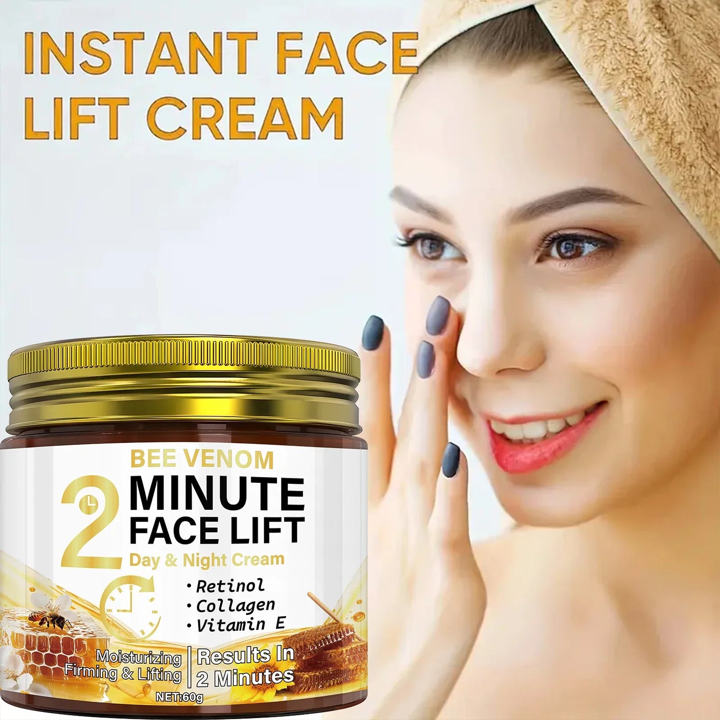 Bee Venom Anti-Aging Cream with Retinol & Collagen – 60g