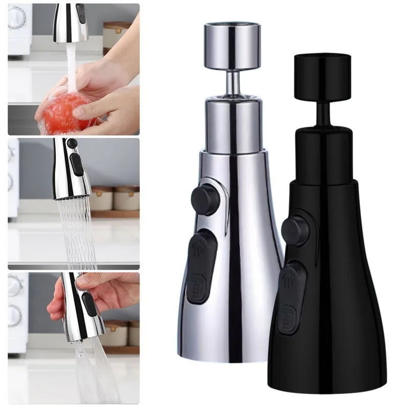 360° Kitchen Faucet Aerator Sprayer – 3 Modes, Easy Install