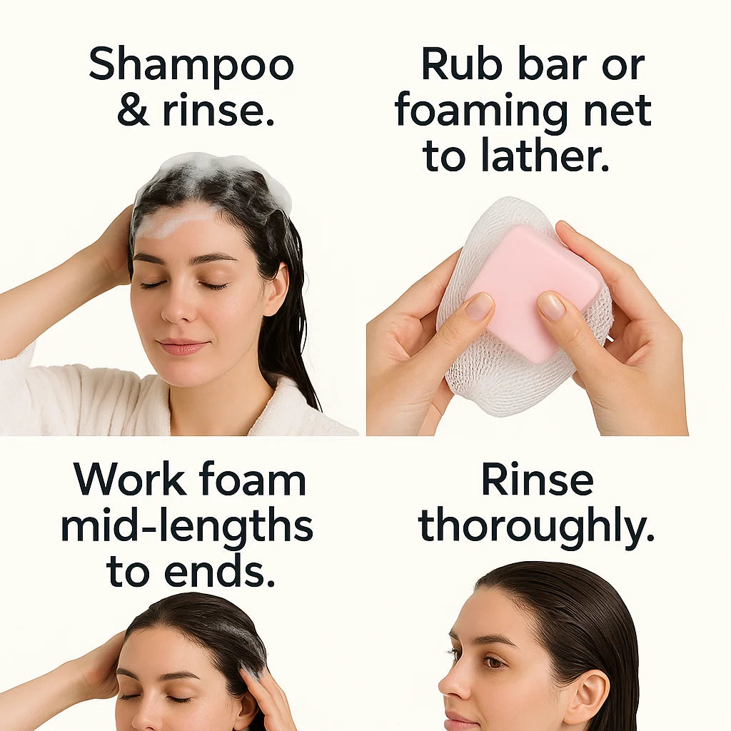 100g Castor Oil Conditioner Bar Anti-frizz Nourishing & Soothing Oil Control Conditioner for All Hair Types Hair Moisturizing Peaceful Pleasures Health and Wellness