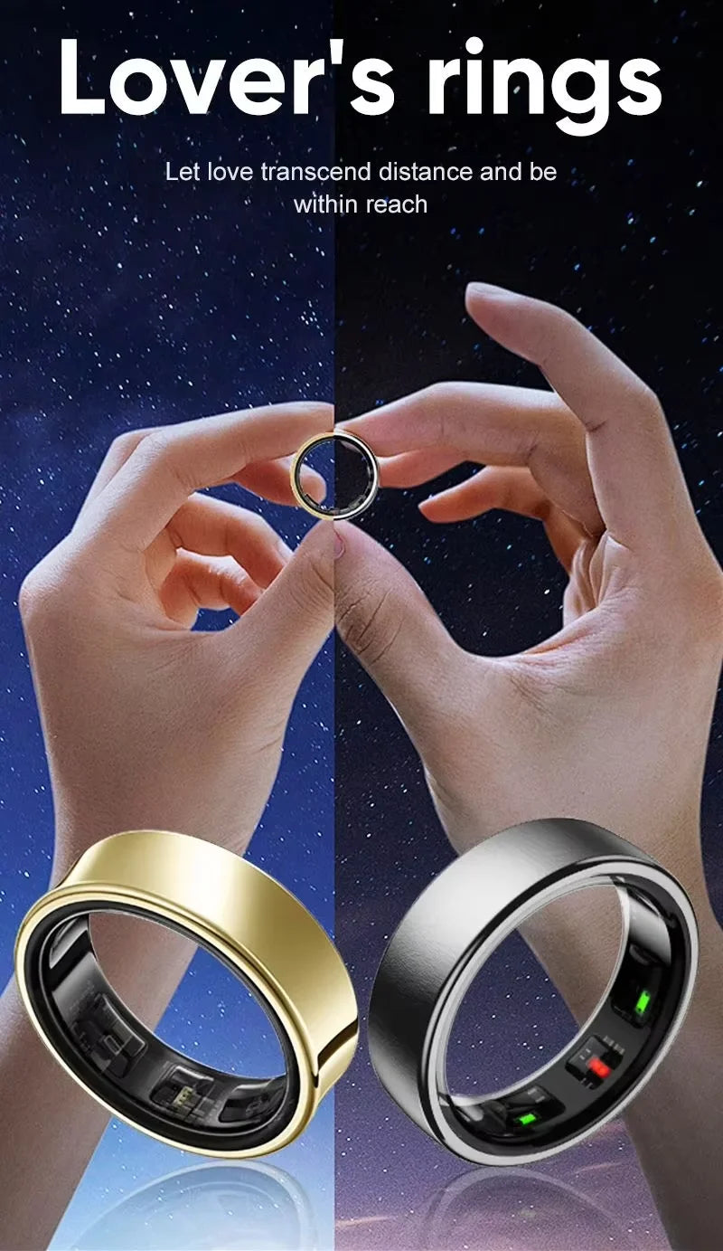 R10 Smart Ring with Charging Case Men Women Health Sleep Heart Rate Monitoring Smartring IP68 & 5ATM Waterproof Multi-sport Mode Peaceful Pleasures Health and Wellness