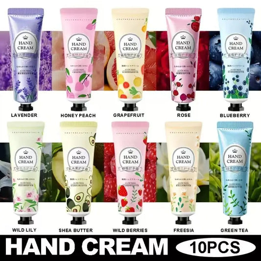 10-Piece Fruit & Floral Hand Cream Set | 10 Scents, Moisturizing Hand Cream Set Oasis Select MULTI 300g