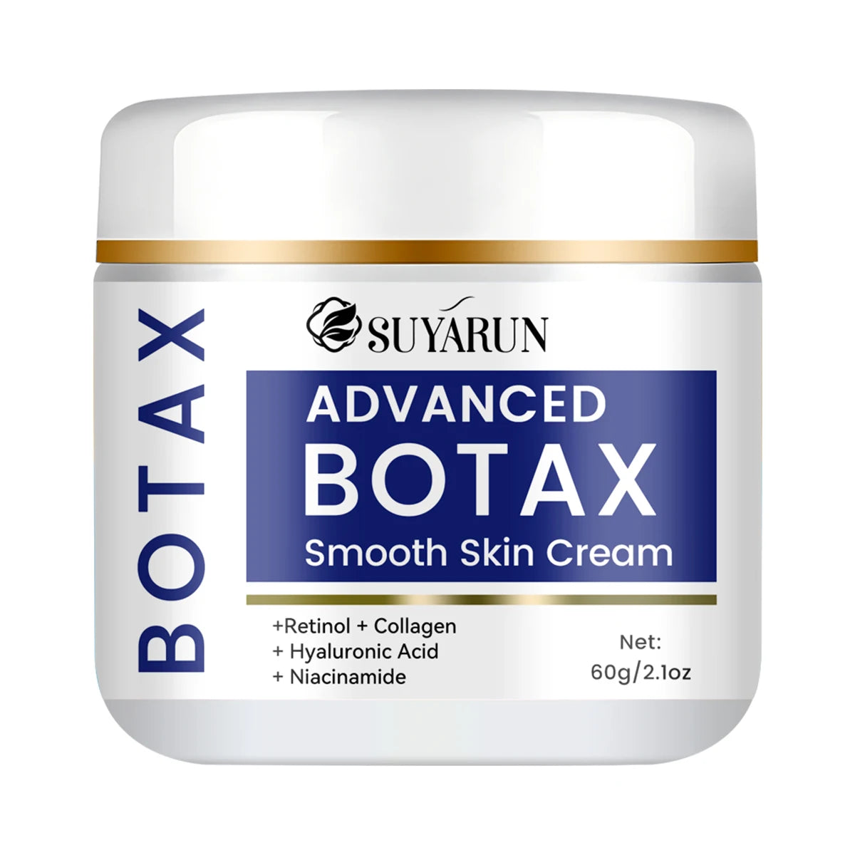 SUYARUN Hyaluronic Acid Moisturizing Cream - Brightening Anti-Aging Hydration for All Skin Types, Fast Absorb Non Greasy. Peaceful Pleasures Health and Wellness 60g