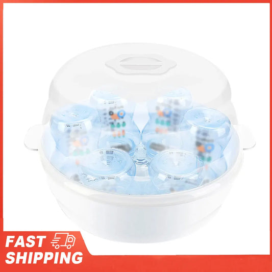 6 Baby Bottles Pacifiers Cups Disinfect 2-6 Minutes Microwave Bottle Peaceful Pleasures Health and Wellness