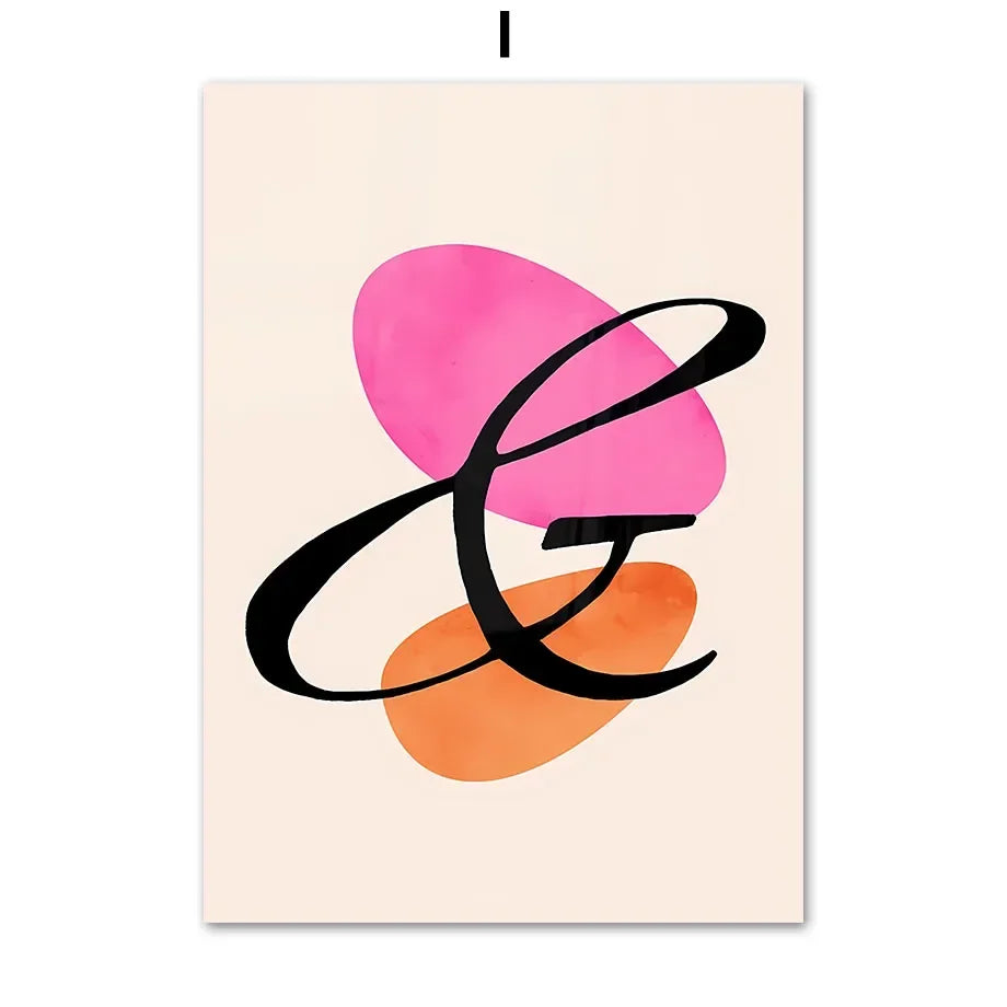 Retro Geometric Abstract Flower Canvas Wall Art HD Print Canvas Wall Art Peaceful Pleasures Health and Wellness I 30x40cm Unframed