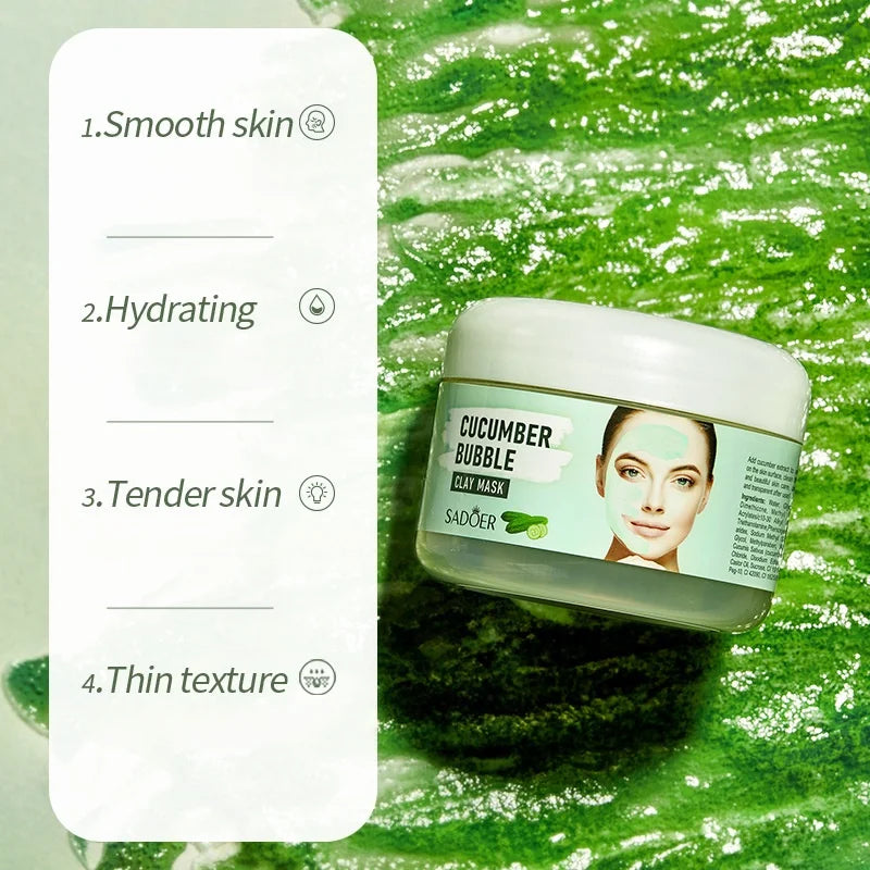 SADOER Cucumber Bubble Mask – Moisturizing All Skin Types