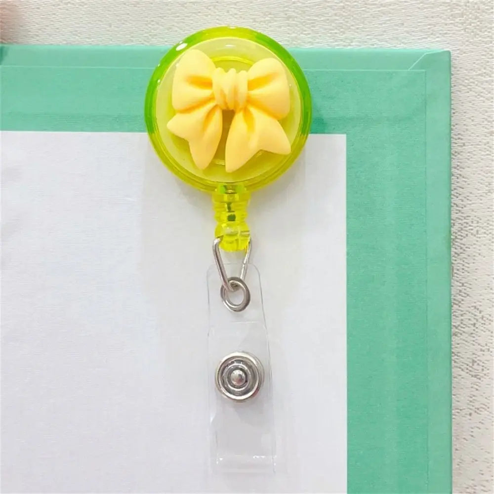 Cute ABS Card Holder Name Tag Nurse Doctor Cartoon ID Card Clips Retractable Badge Reel Badge Holder Name Card Holder Peaceful Pleasures Health and Wellness 20