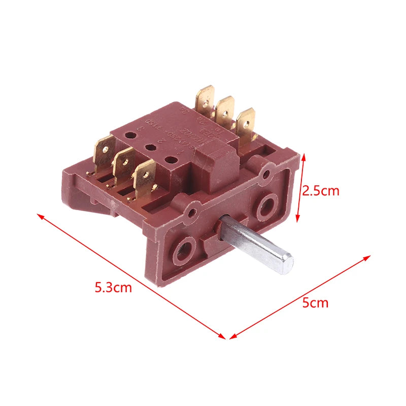 16A T150 Rotary Oven Switch 4-Position 6-Pin Temperature Knob