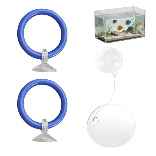 Fish Feeding Ring & Betta Training Toy Set – 2 Pack Aquarium Enrichment Toy Oasis Select