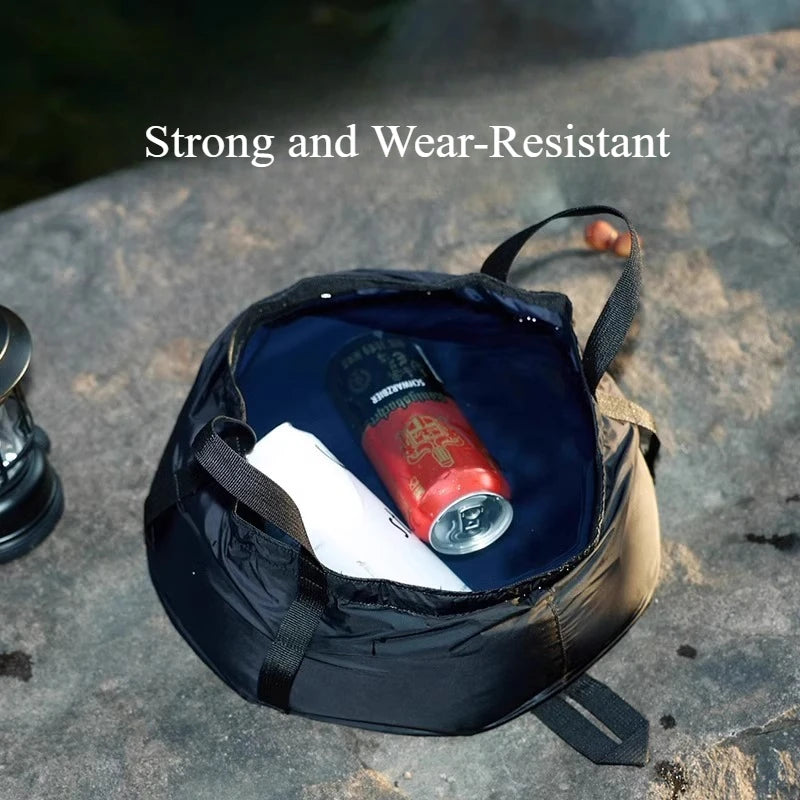 Portable Folding Basin 8.5L – Camping & Travel Wash Bowl Folding Outdoor Basin Peaceful Pleasures Health and Wellness