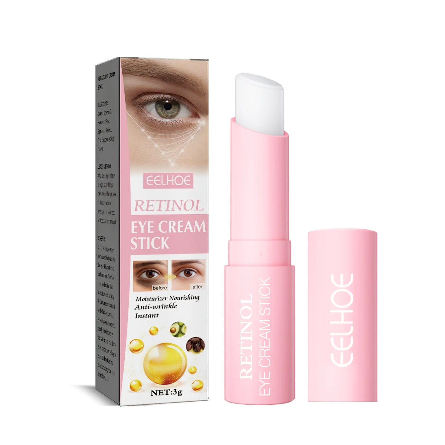 Retinol Eye Cream Stick – Dark Circles, Fine Lines & Puffiness