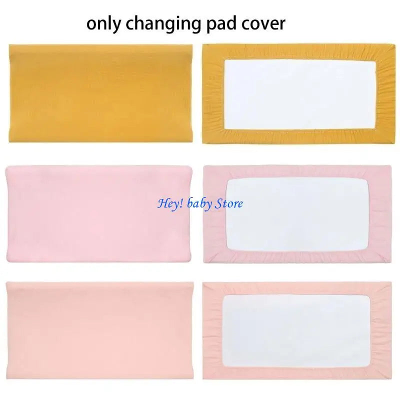 Muslin Diaper Changing Pad Cover – Soft, Breathable & Unisex