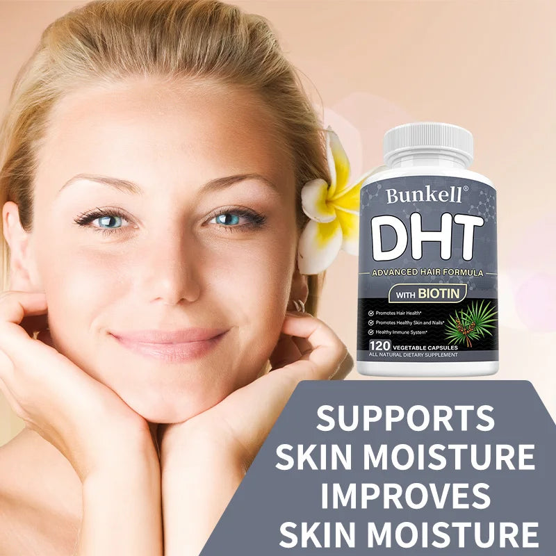 DHT Blocker, Premium Hair Care Formula, with Biotin Supplement, Support Healthy Hair, Skin, and Nails, Promote Immune System Peaceful Pleasures Health and Wellness