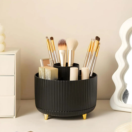 360° Rotating Makeup Organizer | 5-Slot Cosmetic Brush Holder Makeup Organizer Peaceful Pleasures Health and Wellness