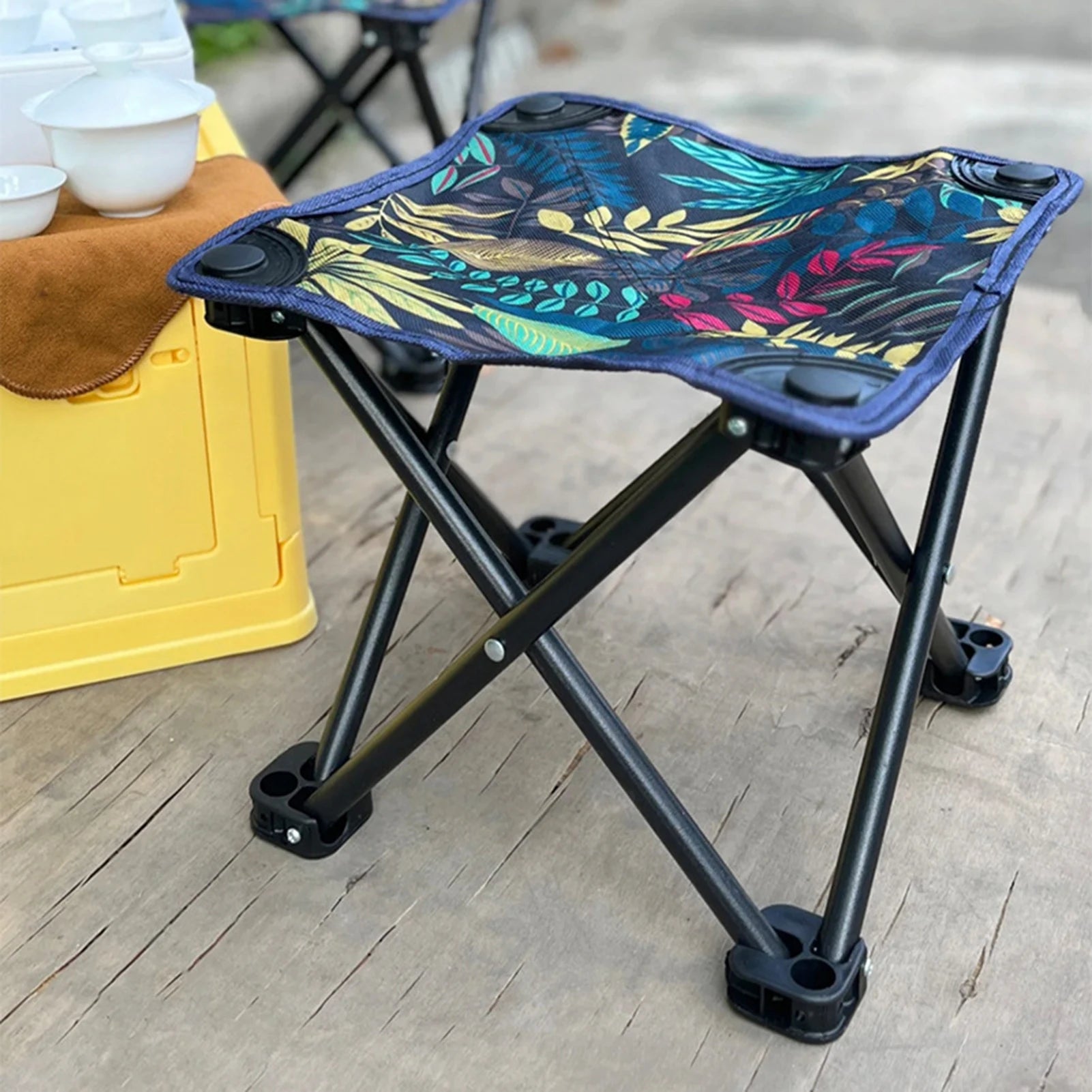 Folding Stool Mini Camping Chair Beach Chair with Convenient Carry Storage Bag Suitable for Adults and Children Peaceful Pleasures Health and Wellness