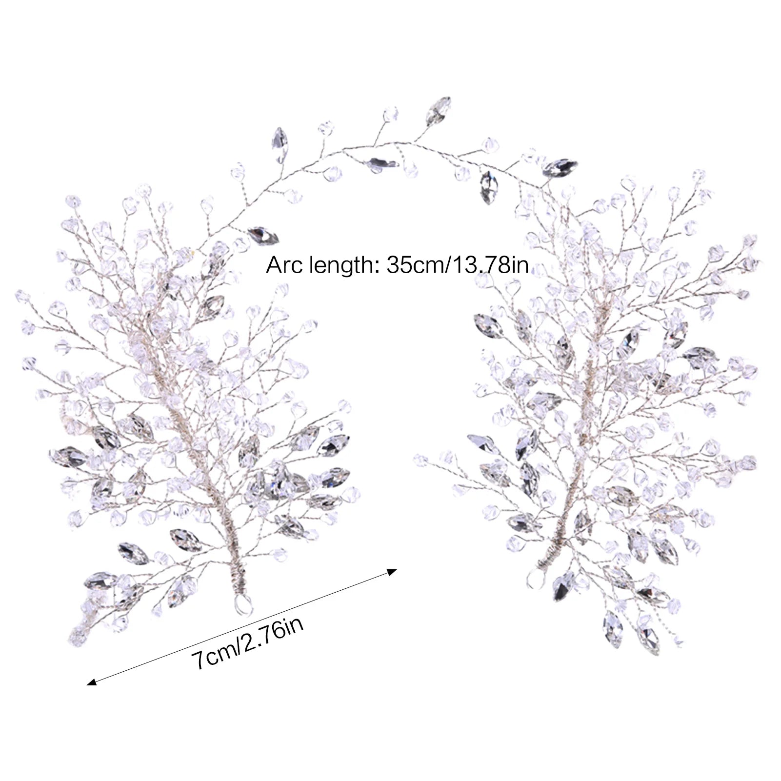 Crystal Rhinestone Bridal Headband Wedding Hair Accessory For Bride And Bridesmaid Peaceful Pleasures Health and Wellness