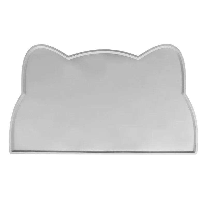 Drinking Pad Cats Feeding Mat Feeding & Watering Supplies Cats Food Bowl Silica Gel Portable Pet Placemat Feeders Products Home Peaceful Pleasures Health and Wellness Light grey 1pcs