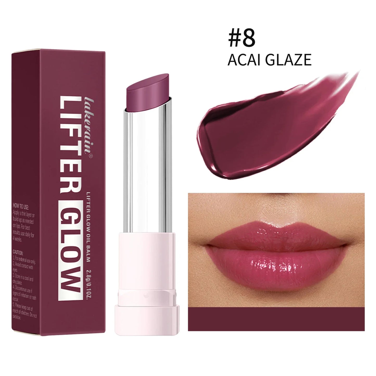 Lifter Glaze Oil Lip Balm – Hyaluronic Acid & 24HR Hydration Lip Balm Gloss Oasis Select 8ACAI GLAZE