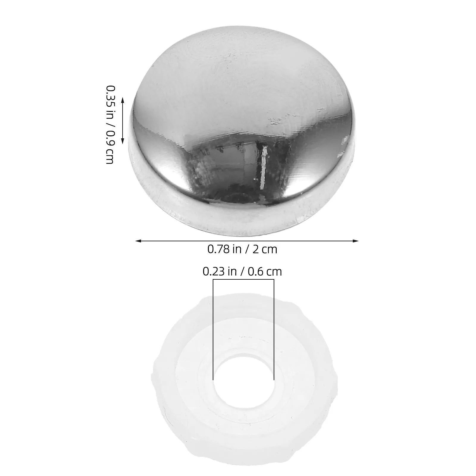 100Pcs Advertising Mirror Bolt Caps Plastic Iron Protective Screw Covers for Furniture Glass Frame Screw Caps Bolt Cap Peaceful Pleasures Health and Wellness