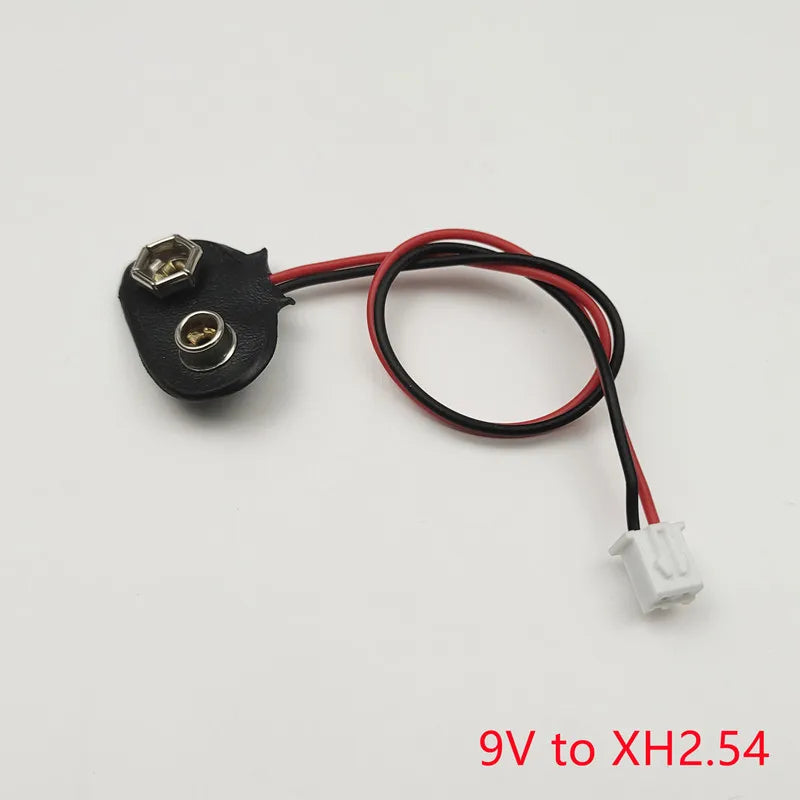 5PCS 9V Battery Buckle to Xh2.54 PH2.0 2P Terminal Wire 15cm DC Red Positive Black Negative Adapter Wire Peaceful Pleasures Health and Wellness Type-6