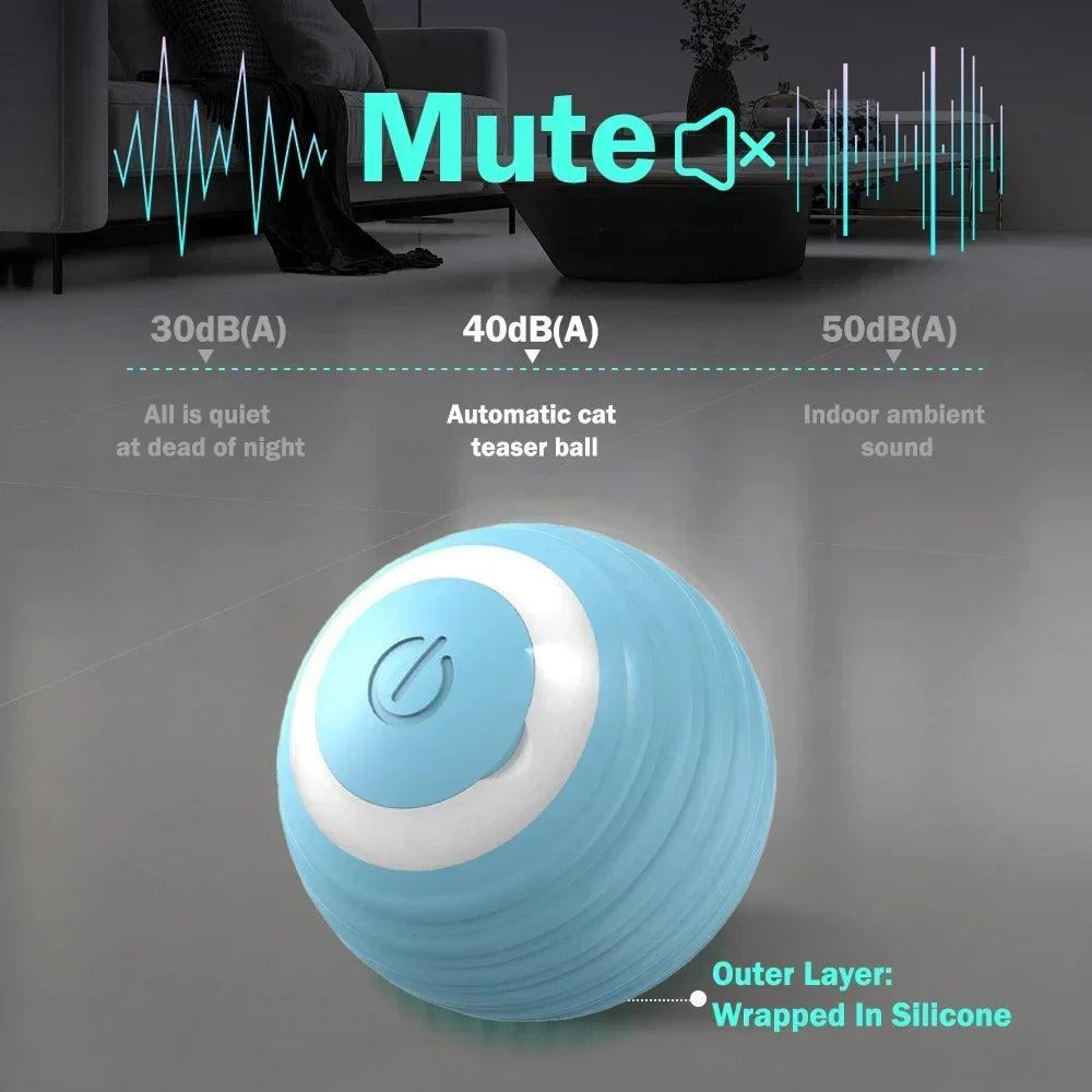 Interactive Cat Ball Toy – USB Rechargeable 360° Auto Rolling