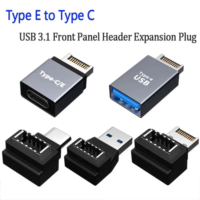 USB 3.1 Type E to USB-C Front Panel Header Adapter Cable