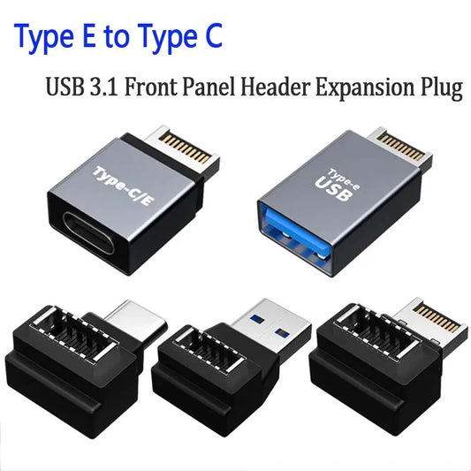 USB 3.1 Type E to USB-C Front Panel Header Adapter Cable