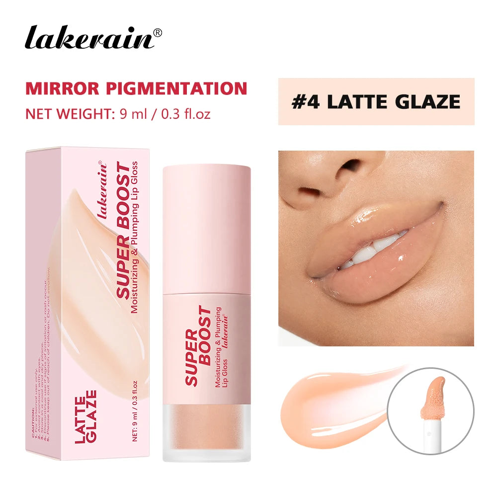 Moisturizing & Plumping Lip Gloss High Shine or Shimmer Finish Long Lasting Hydration Care Fresh Sensation Non-Sticky Lip Gloss Peaceful Pleasures Health and Wellness Latte Glaze