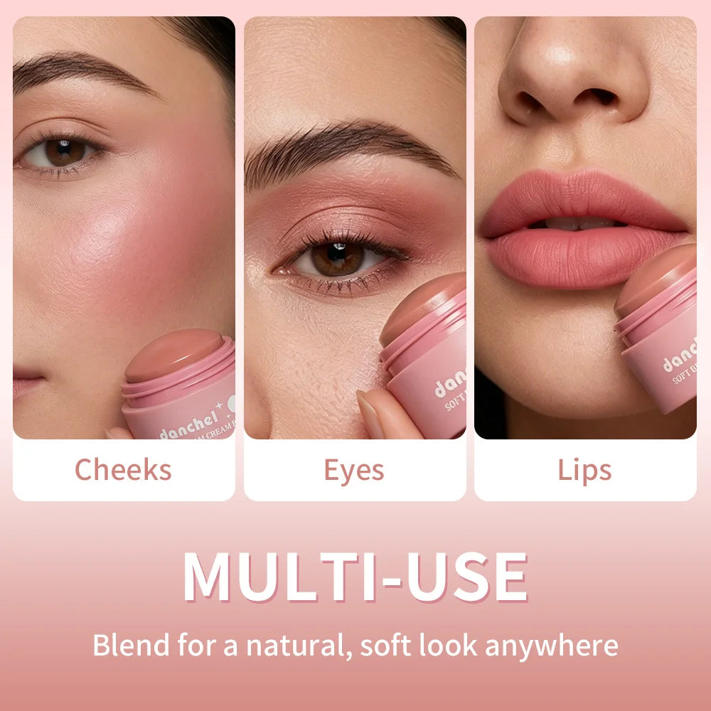 Soft Beam Blush Cream Multi Purpose Lipstick, Eye Shadow, Powder Blusher Long Lasting Makeup Smooth Creamy Texture Blusher Cream Peaceful Pleasures Health and Wellness