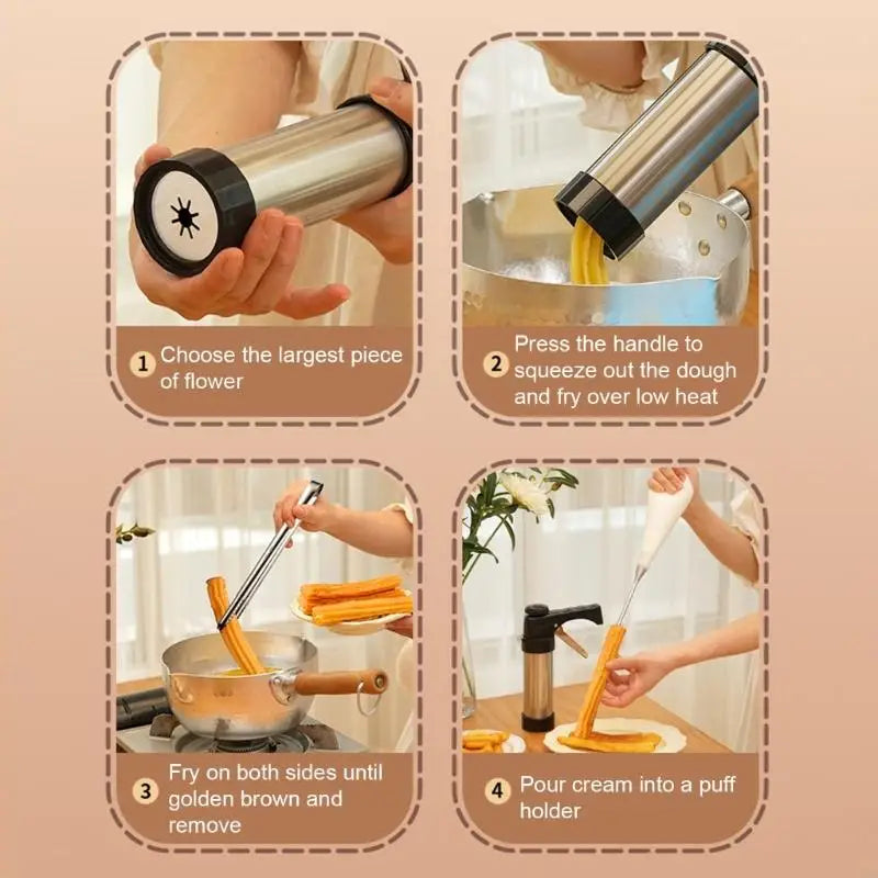 Spanish Fried Dough Stick Machine Kitchen Tools Western-style Fried Dough Stick Machine Creative Household Jishi Fruit Machine Peaceful Pleasures Health and Wellness