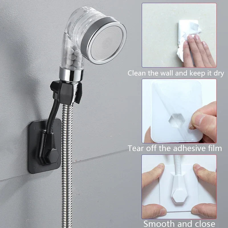 360° Adjustable Shower Head Holder | Wall Mount Bracket