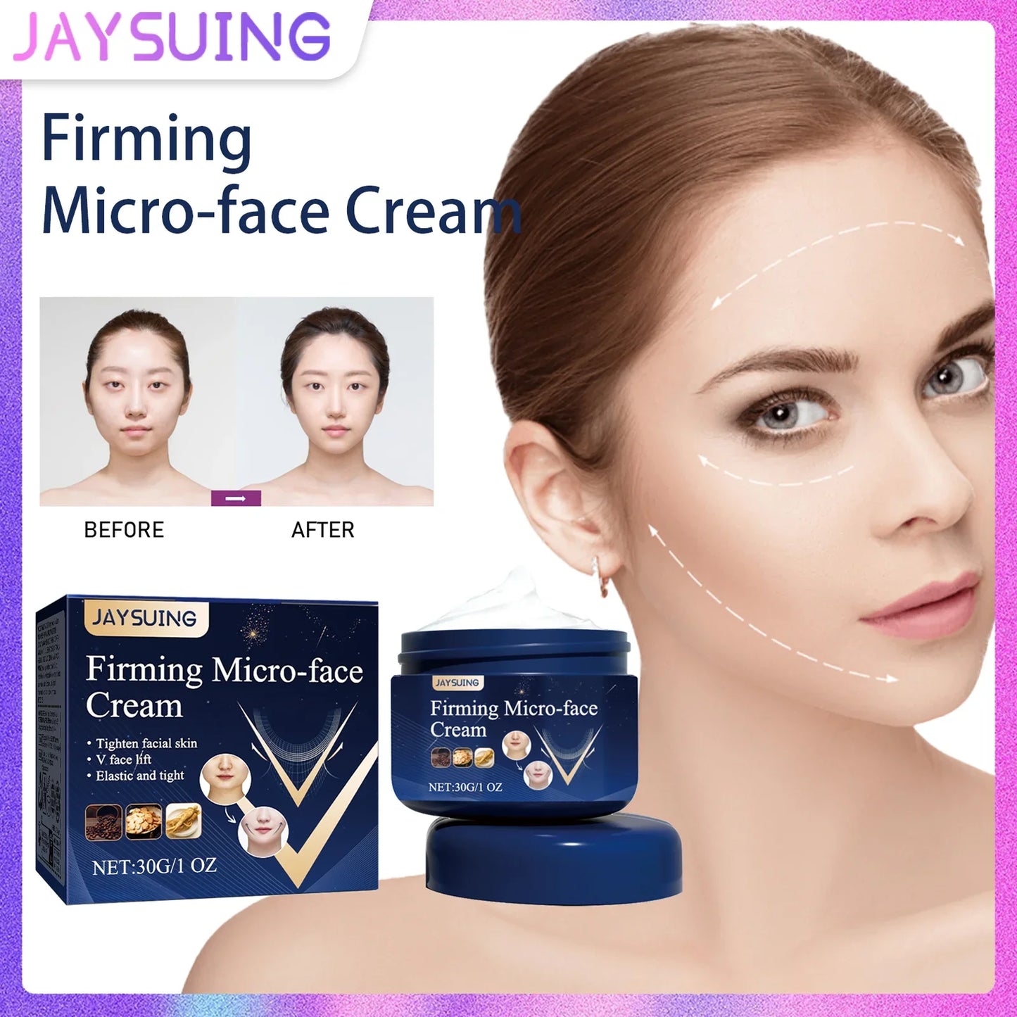 Jaysuing V-Line Lifting Firming Face & Neck Cream 30g