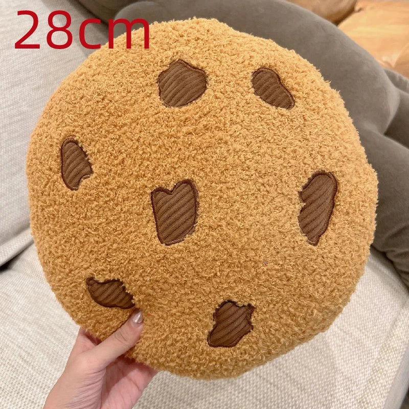 1pcs Soft Cookie Pillow Cartoon Cookies Plush Seat Cushion Food Children Children Girls Birthday Room Decoration New Year Gift Peaceful Pleasures Health and Wellness