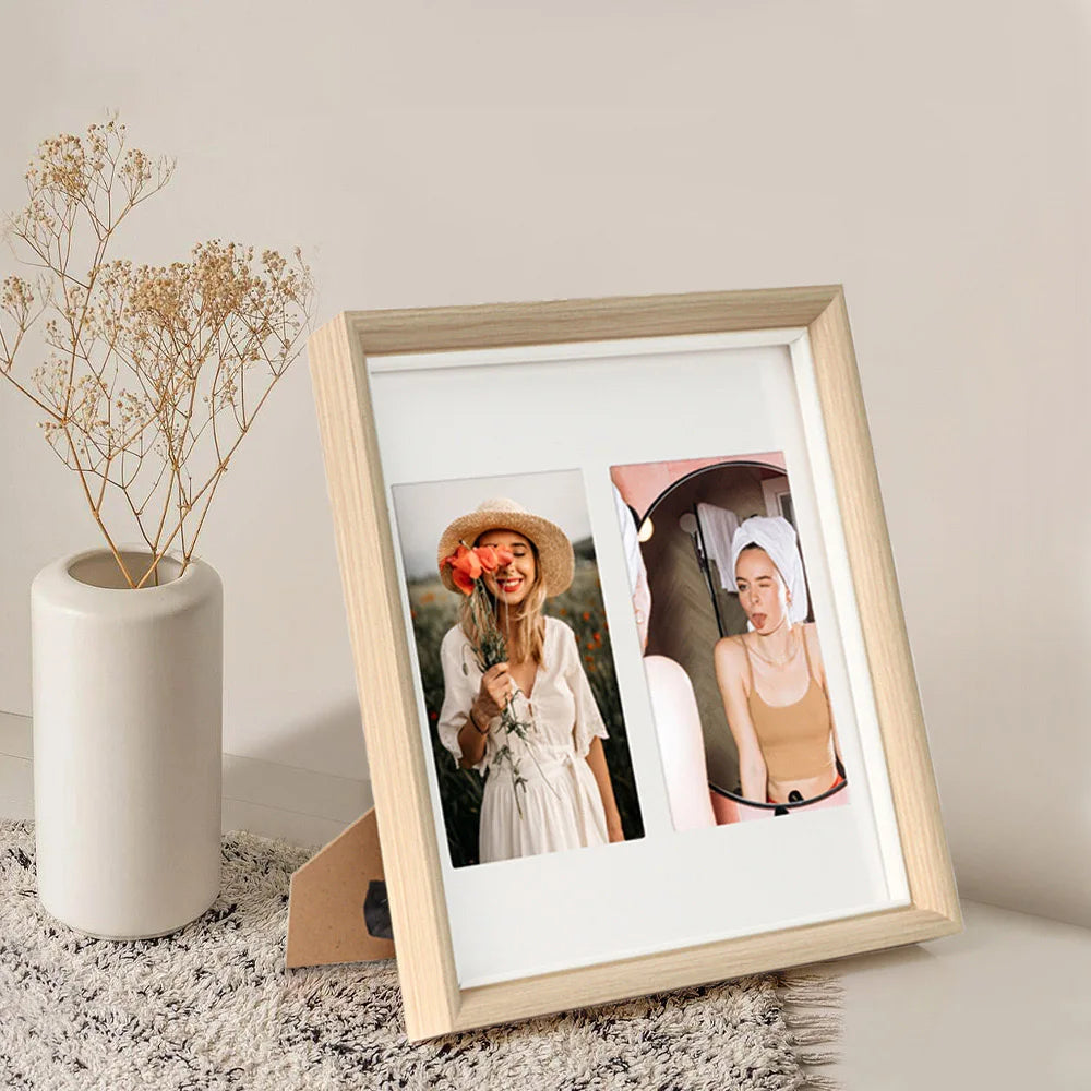 3 "/6"/SQ/wide photo frame solid wood table photo wall-mounted printer photo frame table photo frame Peaceful Pleasures Health and Wellness