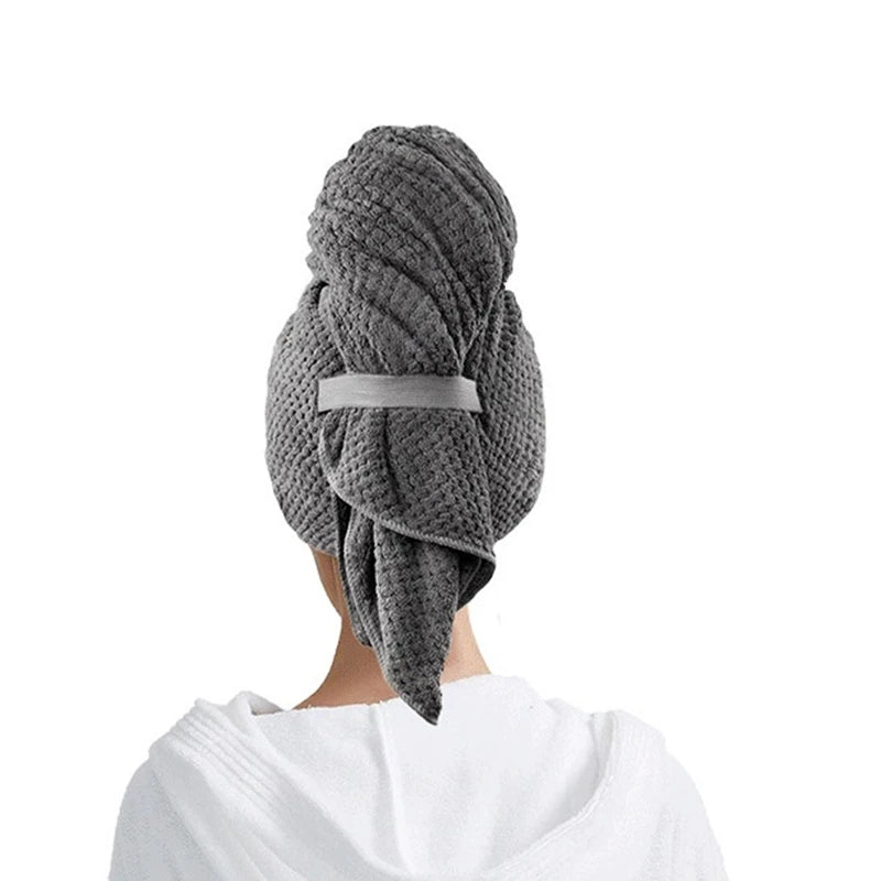Microfiber Hair Towel Wrap – Anti-Frizz Fast Dry Turban