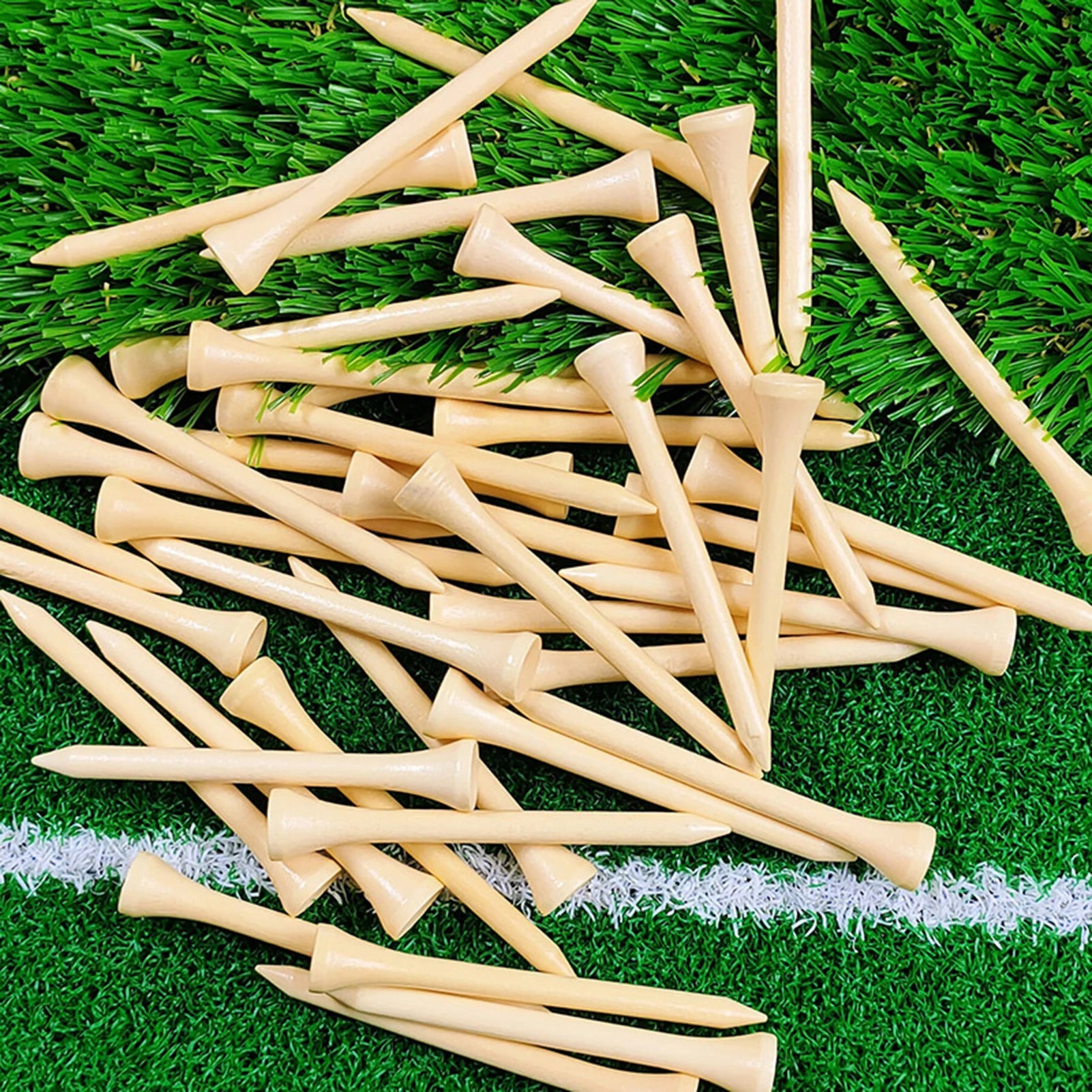 100pcs Wooden Practical Design Serviceable Craftsmanship Tee Essential Accessory for Golf Peaceful Pleasures Health and Wellness