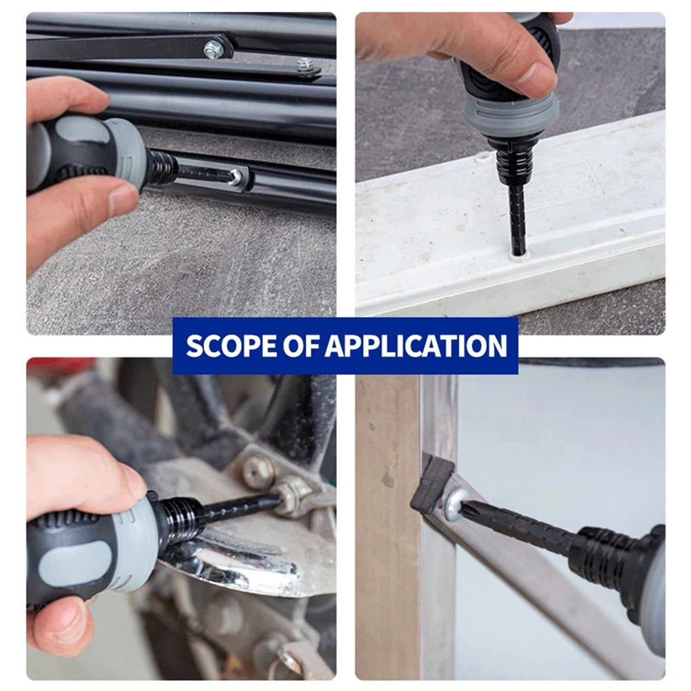 Dual-purpose Slotted Cross 2 In1 Ratchet Magnetic Screwdriver Repair