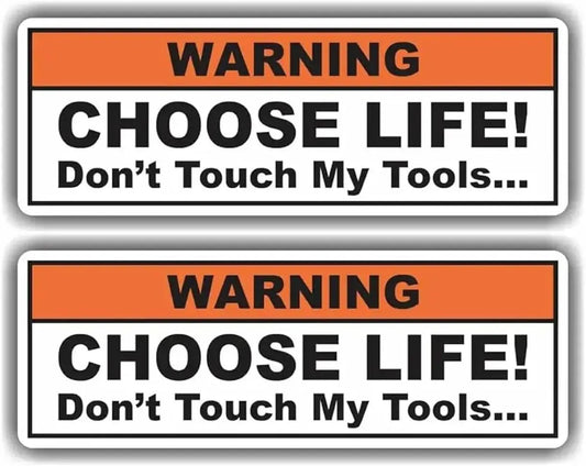 Funny "Don't Touch My Tools" Vinyl Bumper Sticker Decal 2 Pack Vinyl Bumper Sticker Peaceful Pleasures Health and Wellness Default Title