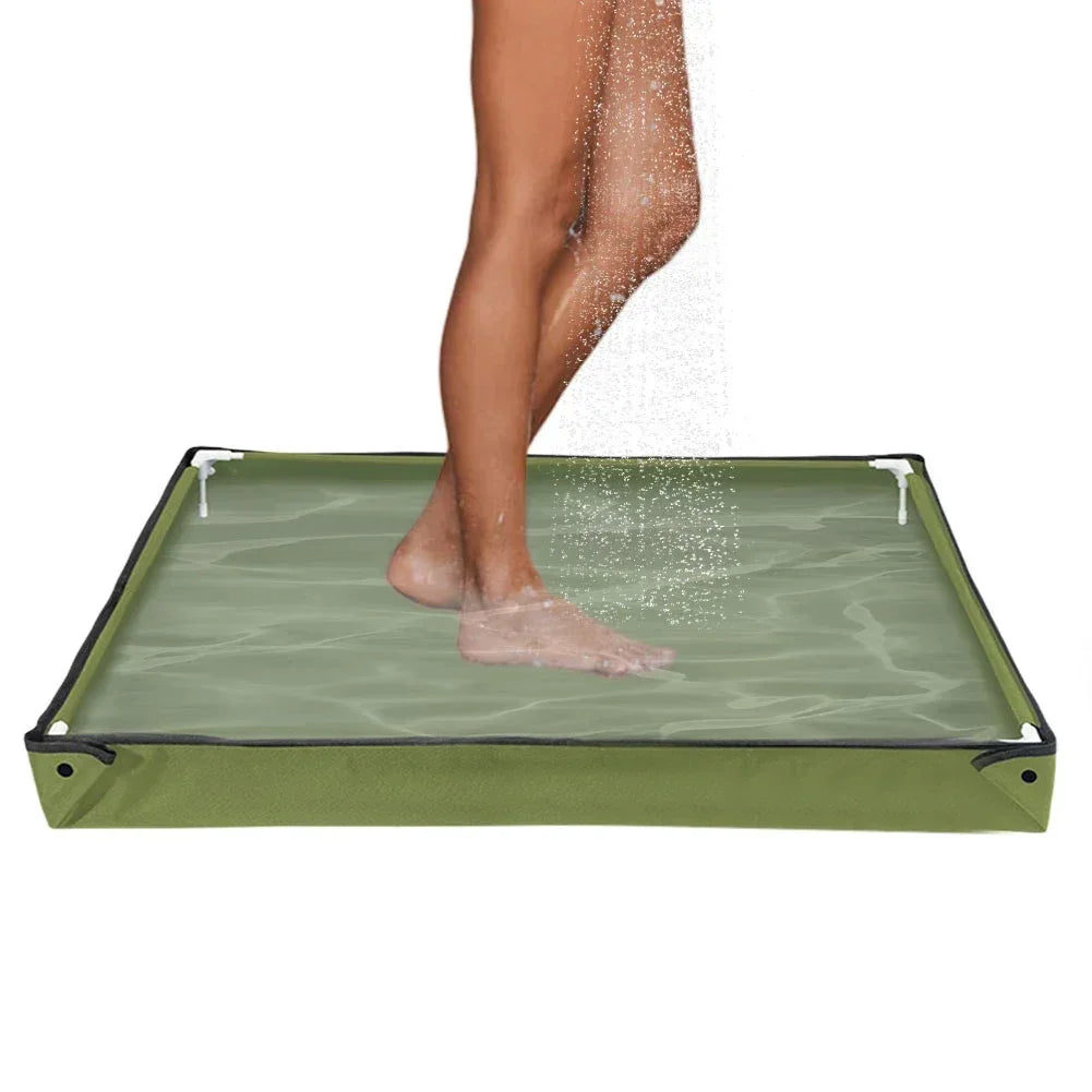 Foldable Shower Base with Drain Hose – Camp & Pet Shower Tray Peaceful Pleasures Health and Wellness