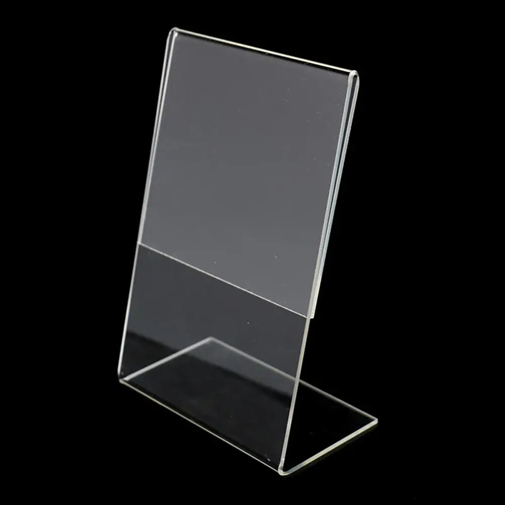 A6 Transparent Acrylic Display Stand Desk Card 10cmx15cm Double Side
