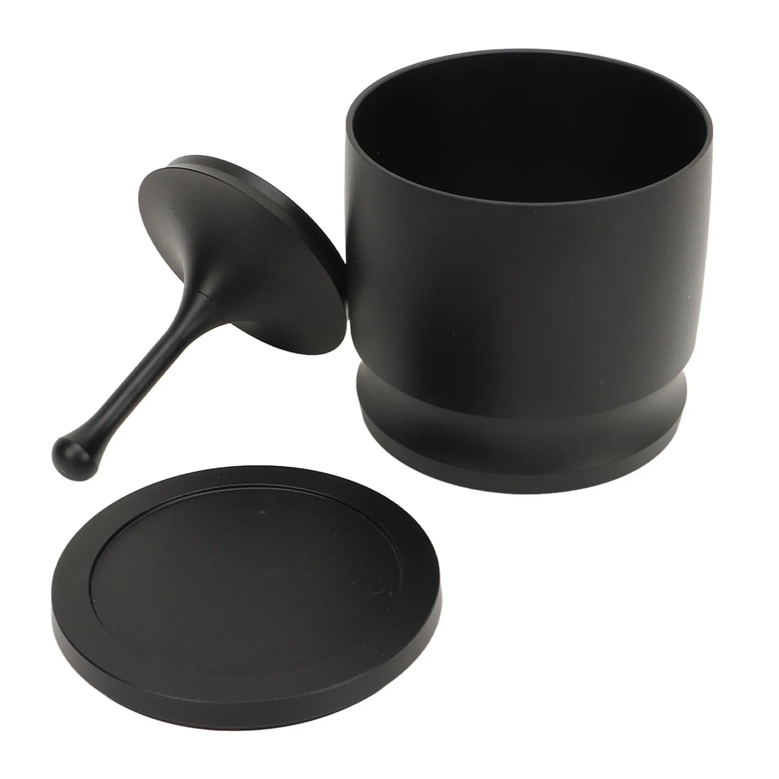 Coffee Supplies Coffee Dosing Cup Dosing Rings Press Aluminum Alloy Anti Flying Coffee Powder Picker Coffee Making Supplies 58mm Peaceful Pleasures Health and Wellness black
